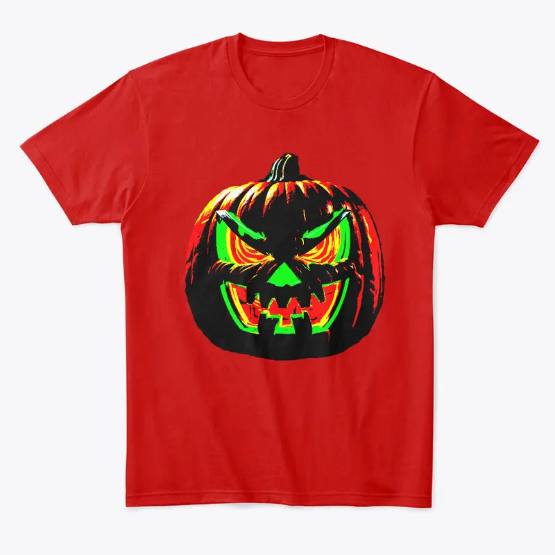 Neon Halloween Pumpkin Jack O' Lantern