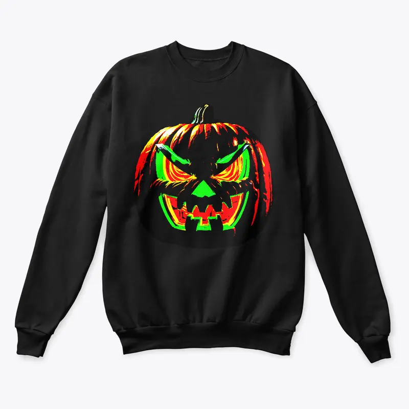 Neon Halloween Pumpkin Jack O' Lantern