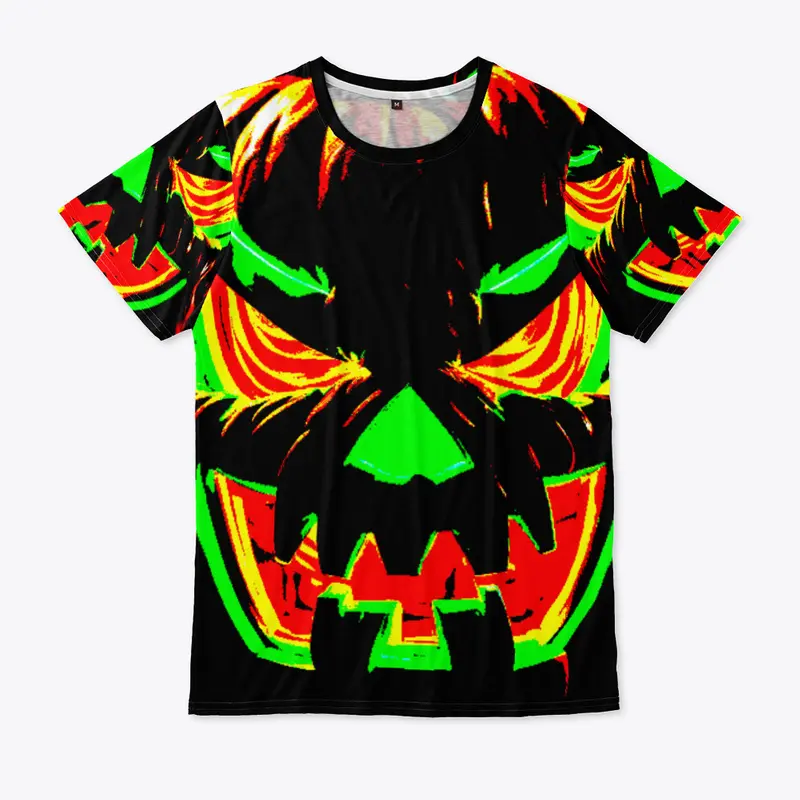 Neon Halloween Pumpkin Jack O' Lantern