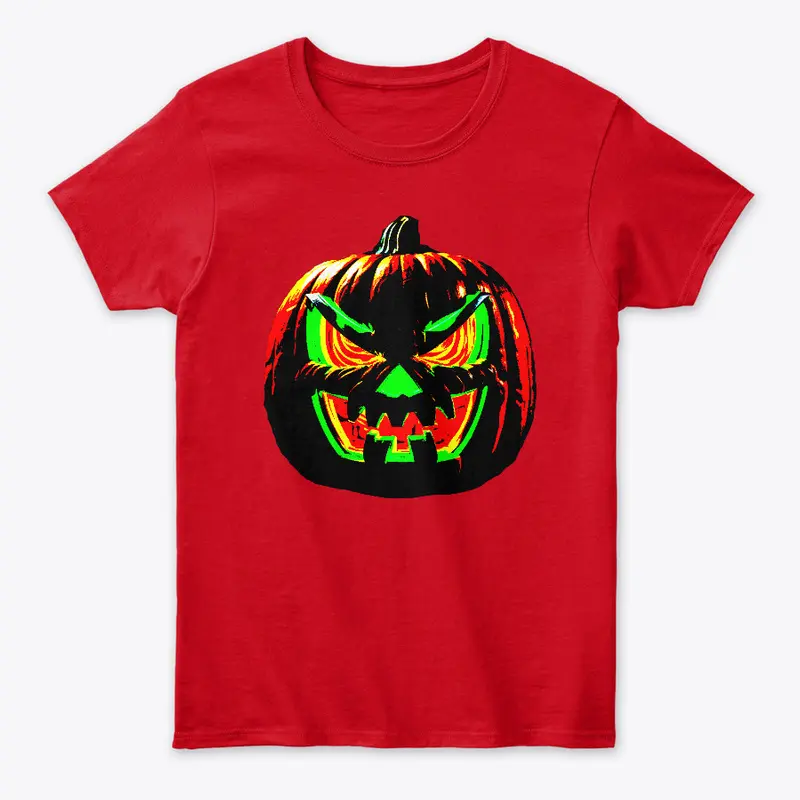 Neon Halloween Pumpkin Jack O' Lantern