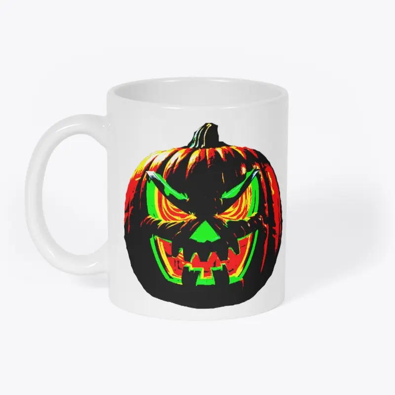 Neon Halloween Pumpkin Jack O' Lantern