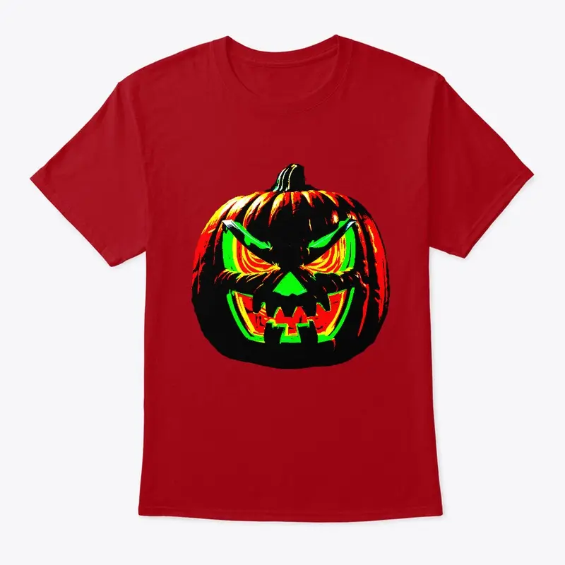 Neon Halloween Pumpkin Jack O' Lantern