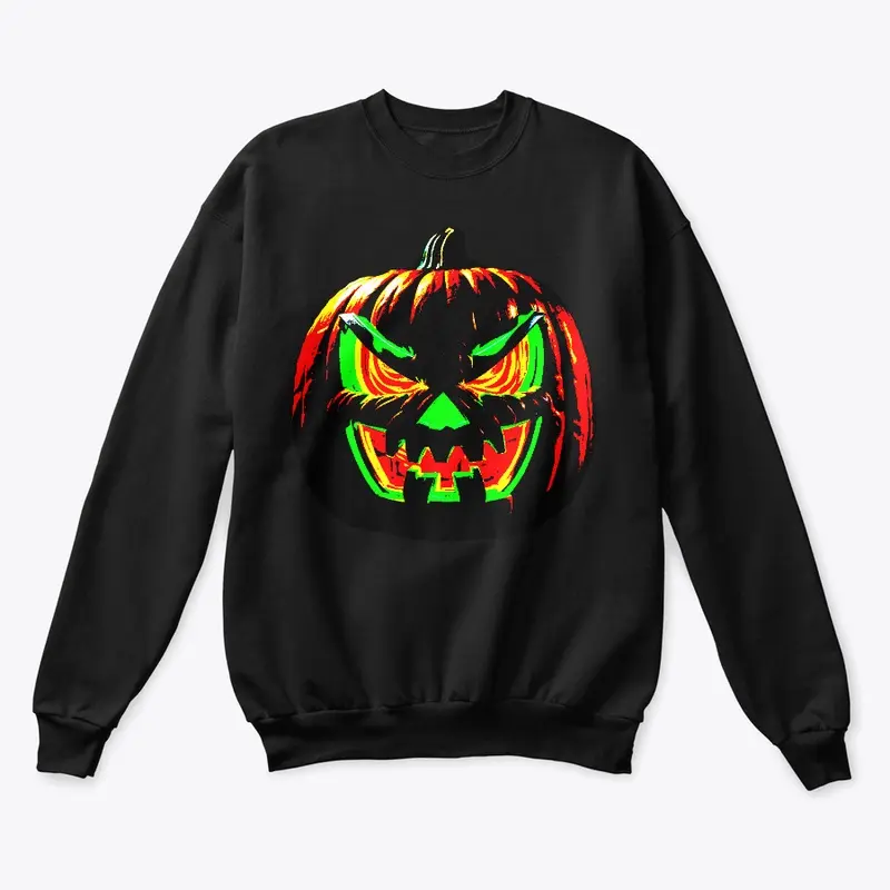 Neon Halloween Pumpkin Jack O' Lantern