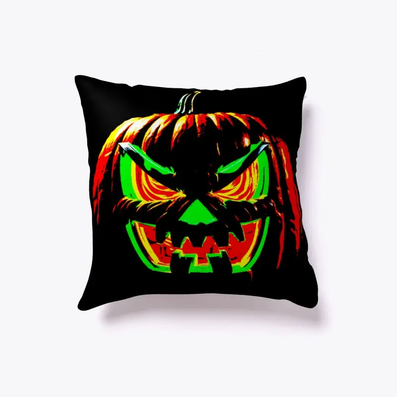 Neon Halloween Pumpkin Jack O' Lantern