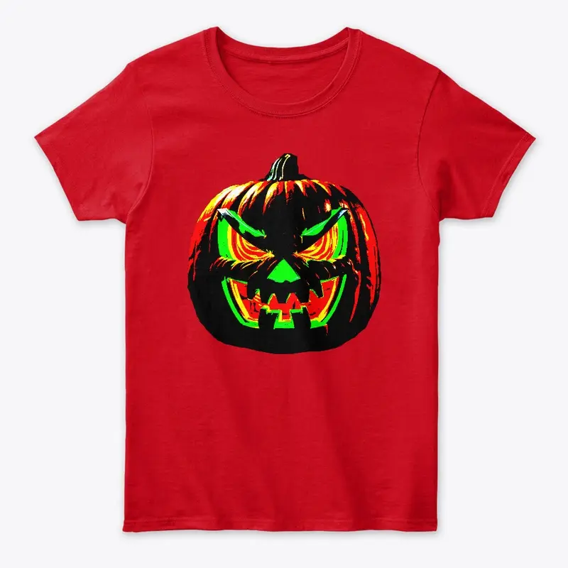 Neon Halloween Pumpkin Jack O' Lantern